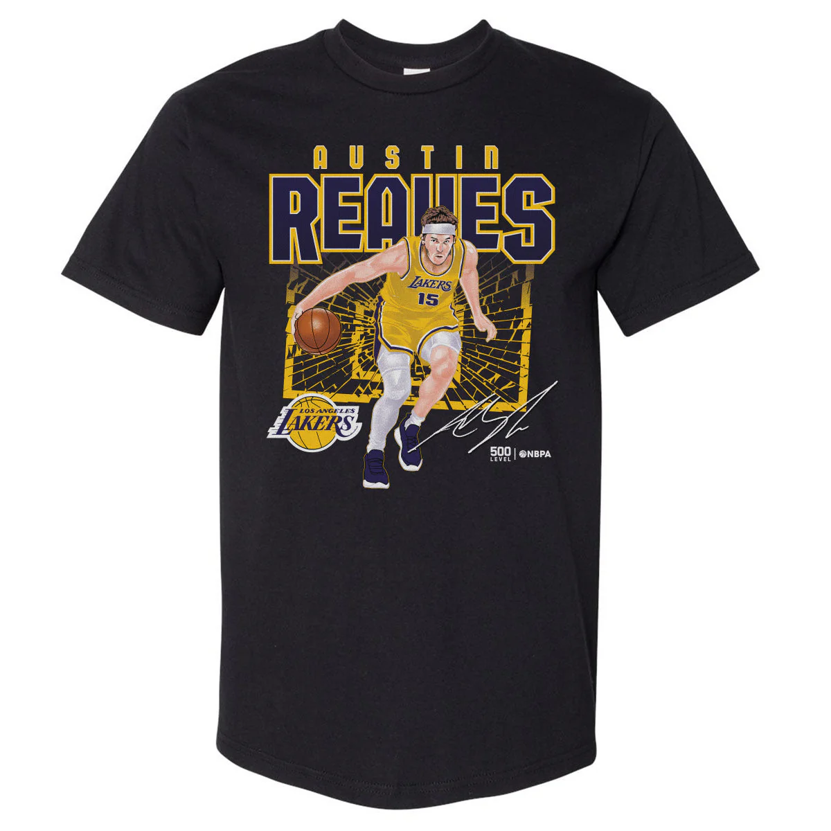 Austin Reaves Los Angeles Lakers Shattered WHT