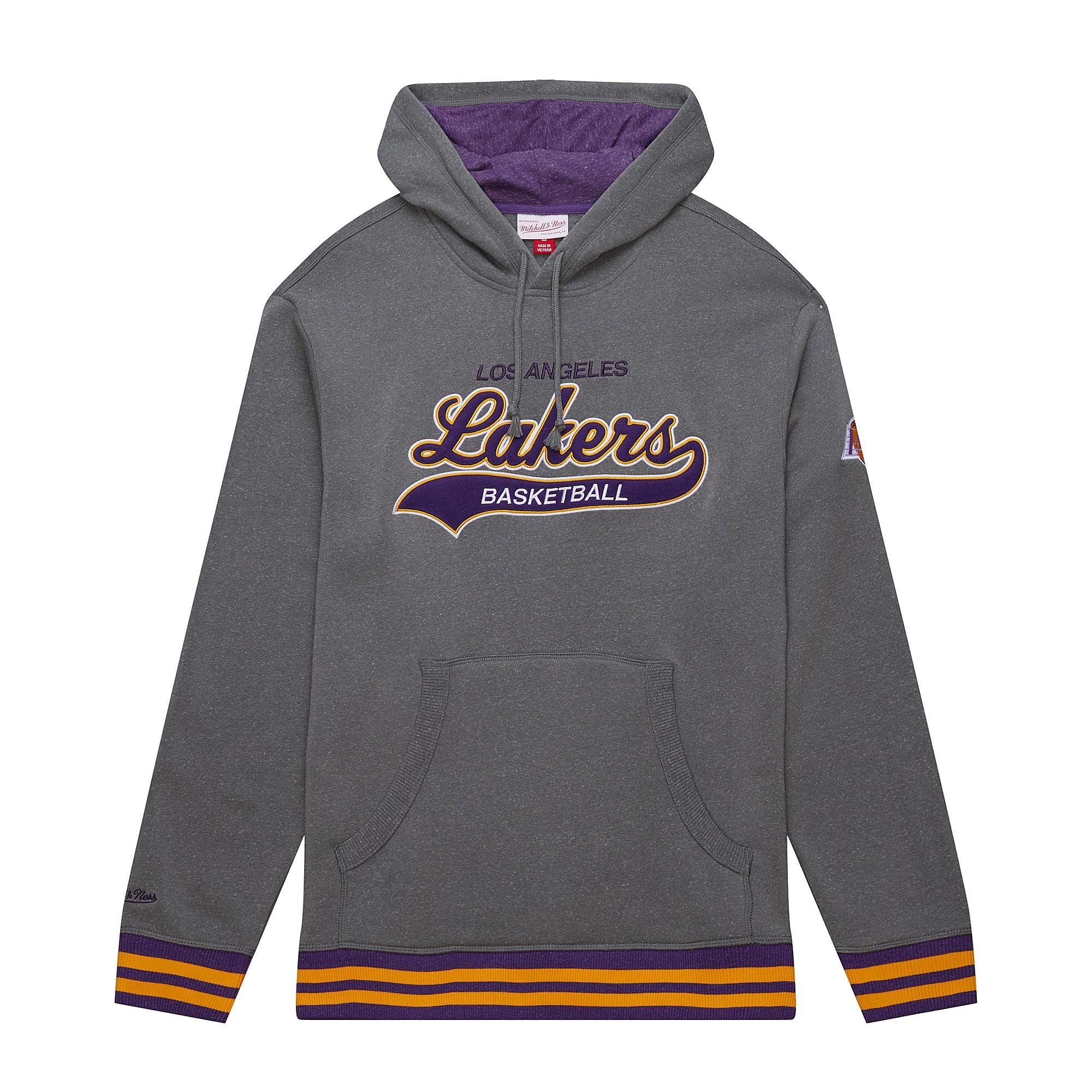 Lakers NBA Snow Washed Fleece Hoodie Vintage Logo