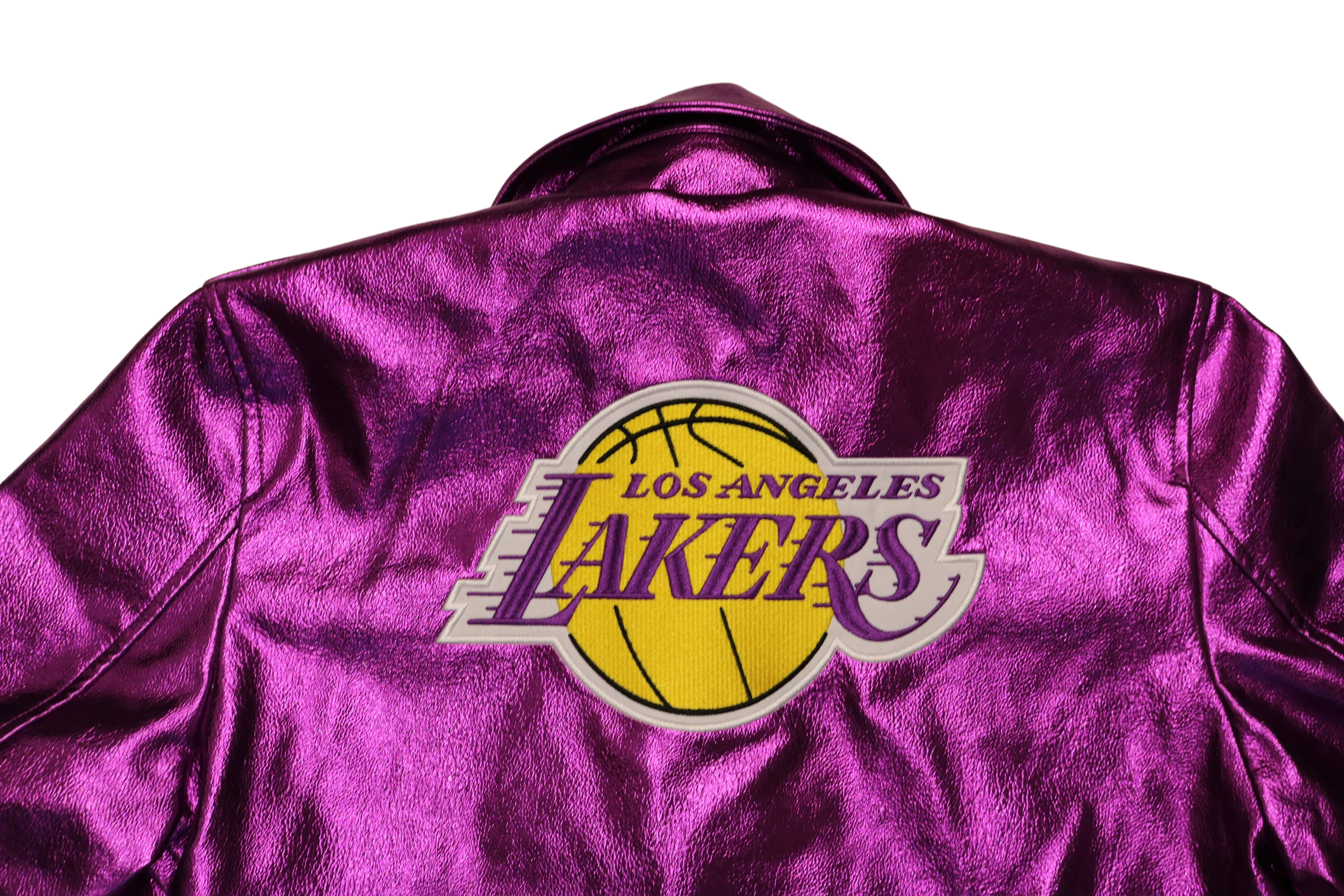 Lakers x WC Purple Faux Leather Jacket - Image 3