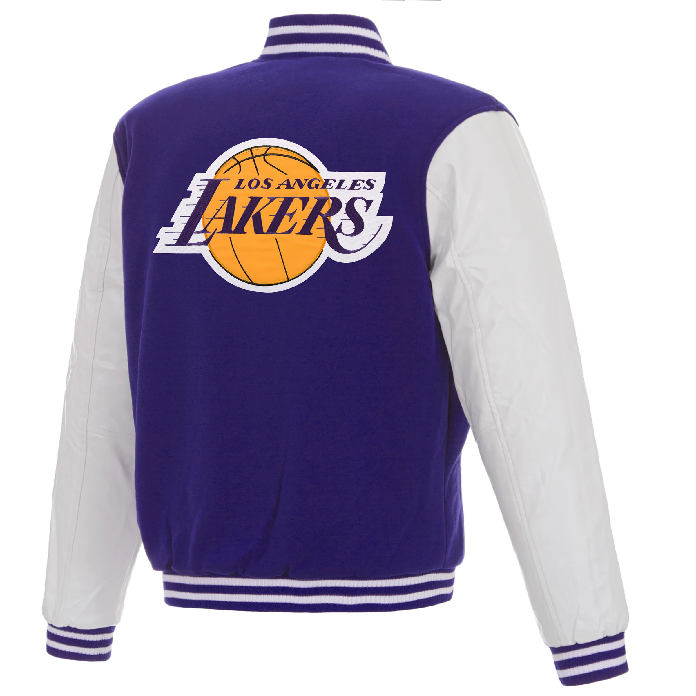 Los Angeles Lakers Reversible Fleece And PU Jacket - Image 2