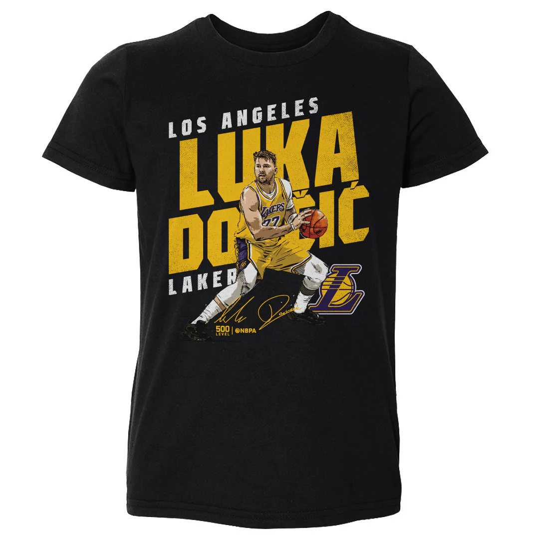Luka Doncic Los Angeles Lakers Slant WHT