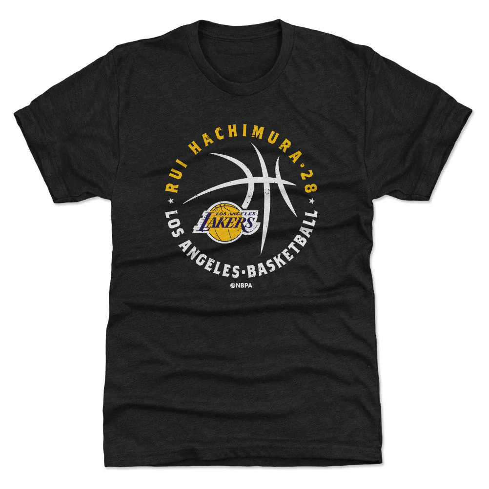 Rui Hachimura Los Angeles Lakers Player Ball WHT - Image 3